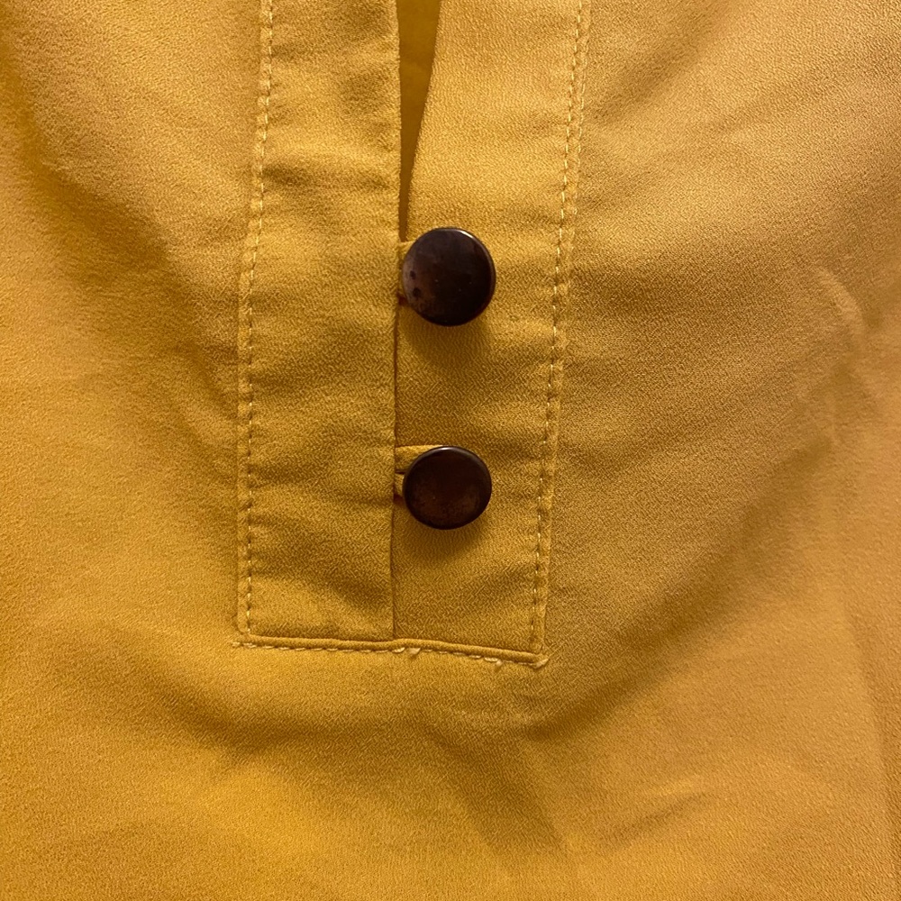 Camilla Solid Yellow Polyester Long Sleeve Blouse… - image 5